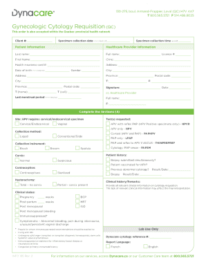 Gynecologic Cytology Requisition Form