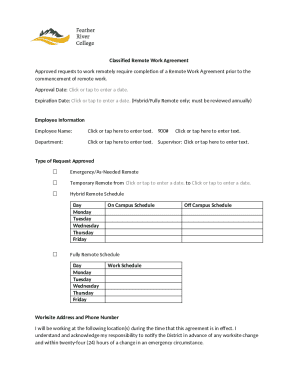 Remote Work Agreement