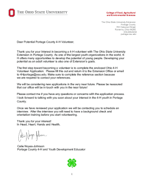 Ohio 4-H Volunteer Application