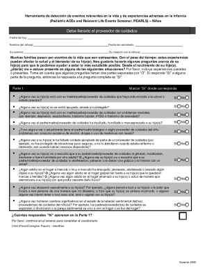 Pediatric ACEs and Relevant Life Events Screener
