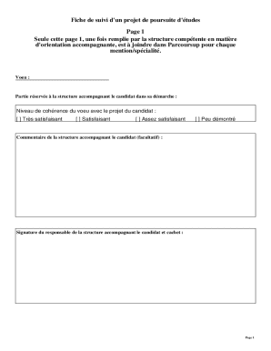 Fiche de Suivi Projet Études