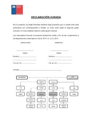 Chile Affidavit of No Kinship
