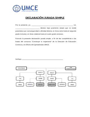 Chile Simple Affidavit