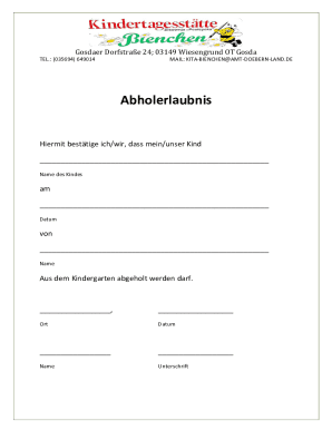 Abholerlaubnis