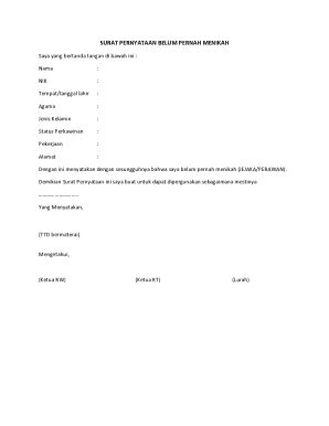 Single Status Affidavit