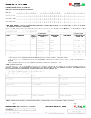 Nomination Form for Individual Unitholders