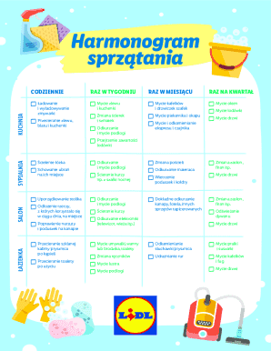 Cleaning Schedule Template