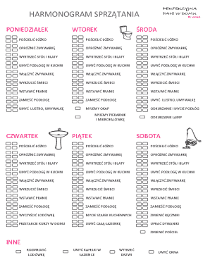 House Cleaning Schedule