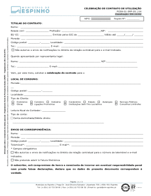 Contrato de Utilização de Água