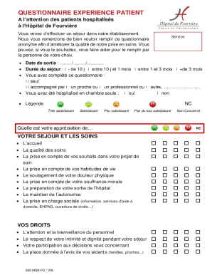 Patient Experience Questionnaire