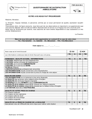 Ambulatory Satisfaction Questionnaire