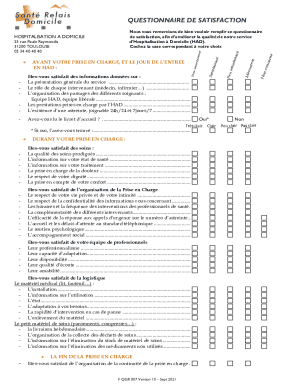 Hospitalisation à Domicile Satisfaction Questionnaire