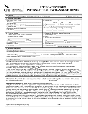 International Exchange Student Application Form