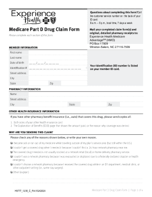 Medicare Part D Drug Claim Form