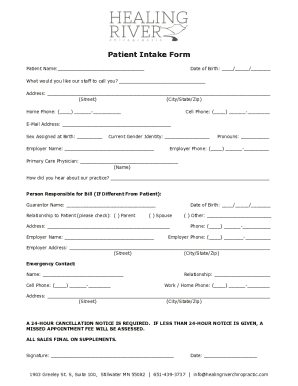 Patient Intake Form