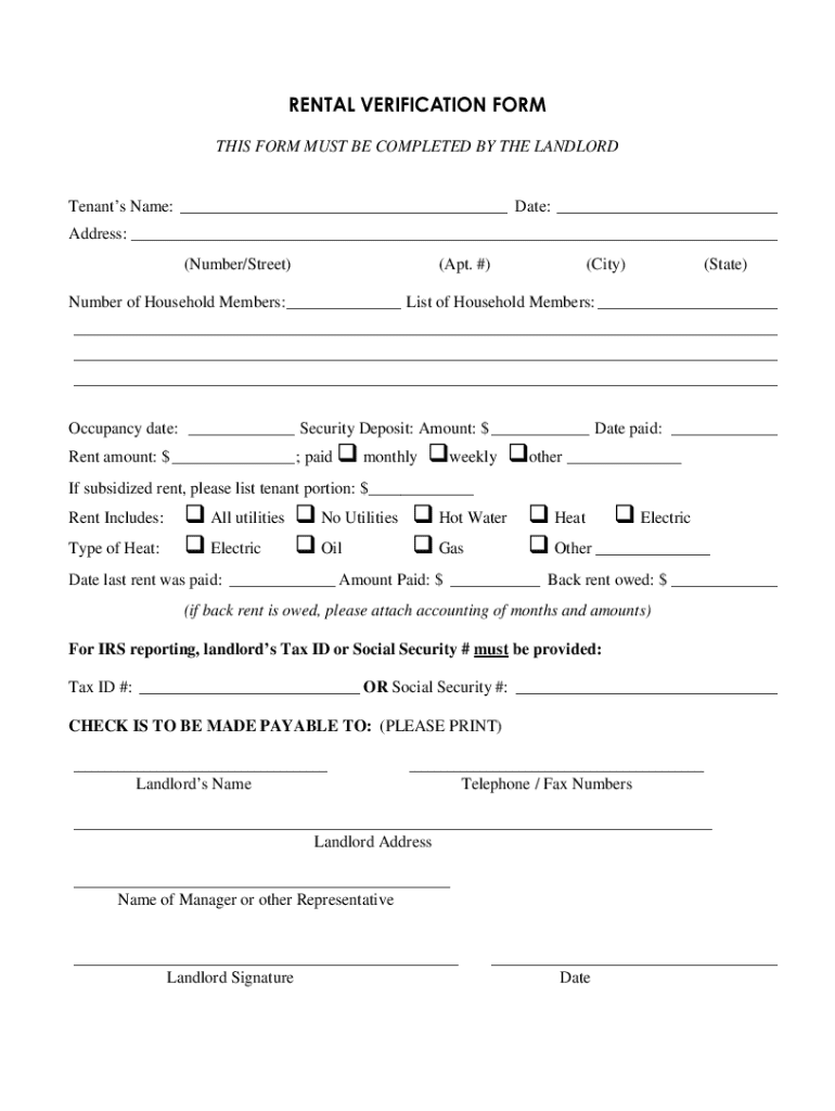 Landlord Tenant Rental Agreement - Blank Fillable Template | Fill Out ...