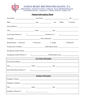 Patient Information Sheet