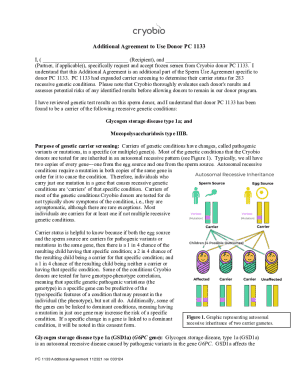 Additional Agreement to Use Donor PC 1133