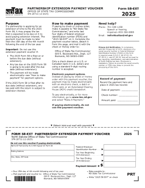 North Dakota Partnership Extension Payment Voucher