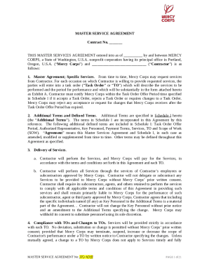 Master Service Agreement