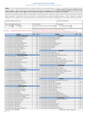 Seafarer Medical Examination Form