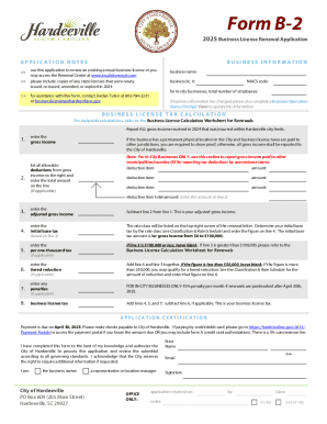 2025 Business License Renewal Application
