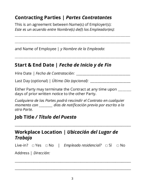 Domestic Worker Sample Contract