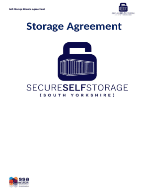 Self-Storage Licence Agreement