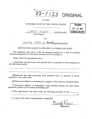 Motion for Leave to Proceed in Forma Pauperis