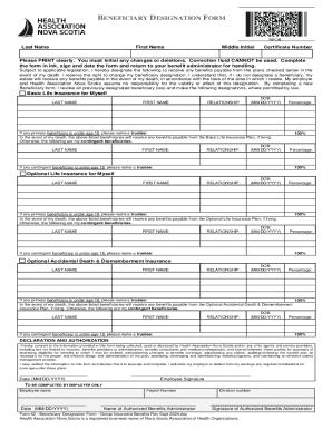 Beneficiary Designation Form