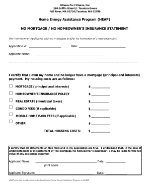 No Mortgage No Homeowner’s Insurance Statement