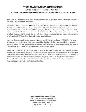 Texas A&M University-Corpus Christi 2025-2026 Identity and Statement of Educational Purpose