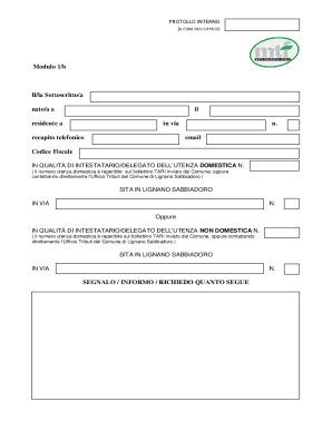 TARI Utility Service Request Form