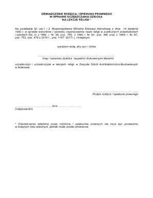 Parental Consent for Religious Education