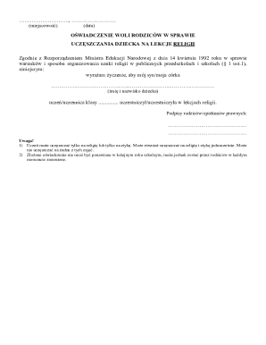 Parental Consent for Religious Education