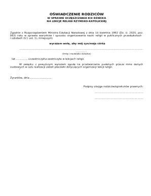 Parental Consent for Religious Education