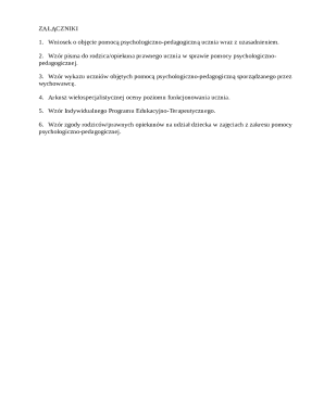 Psychological-Pedagogical Assistance Request Form