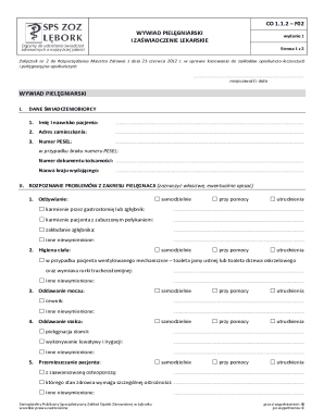 Nursing Interview Form