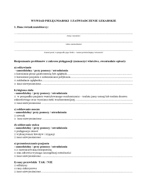 Nursing Assessment and Medical Certificate