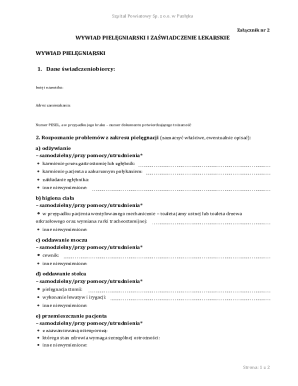 Nursing Assessment and Medical Certificate