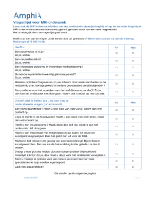 MRI Screening Questionnaire