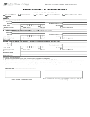Debit Card Application Form