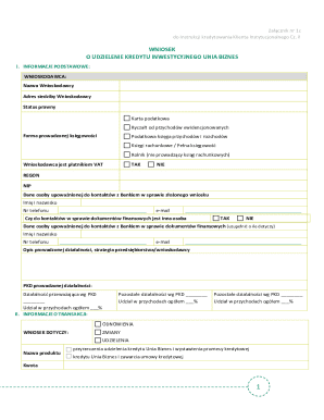 Investment Credit Application Form
