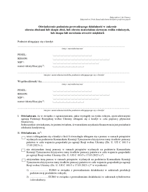 Polish Agricultural Credit Application Form