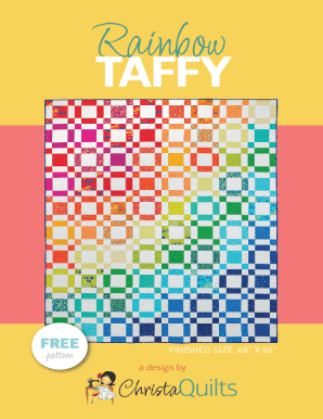 Rainbow Taffy Quilt Pattern
