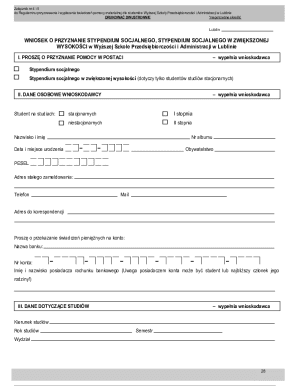 Student Financial Aid Application Form