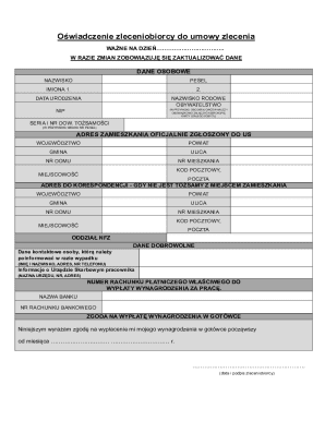 Polish Contractor Declaration Form
