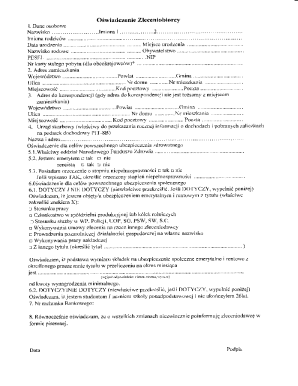 Oświadczenie Zleceniobiorcy