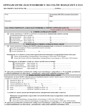 ZUS Declaration for Contractors
