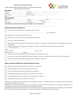 Oświadczenie Zleceniobiorcy 2025